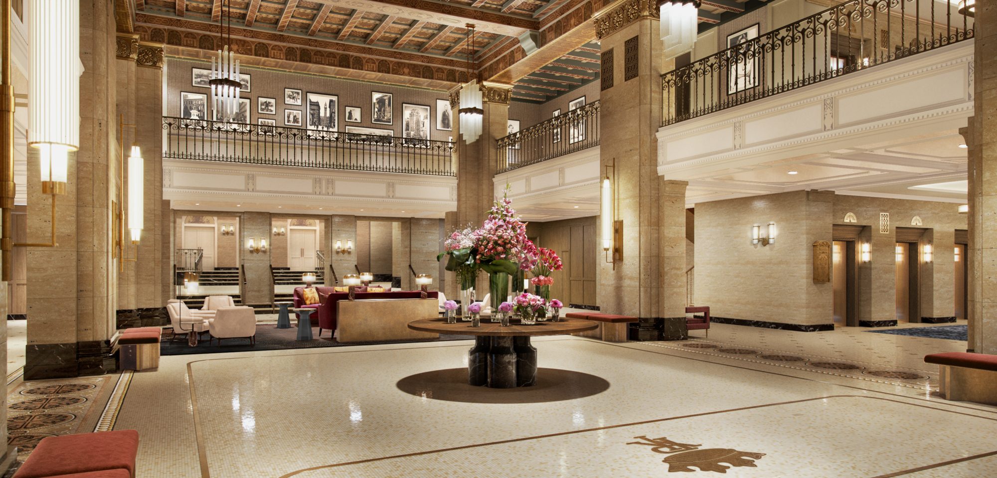 Rendering of Fairmont Royal Yorks new lobby  arrival experience-jpg