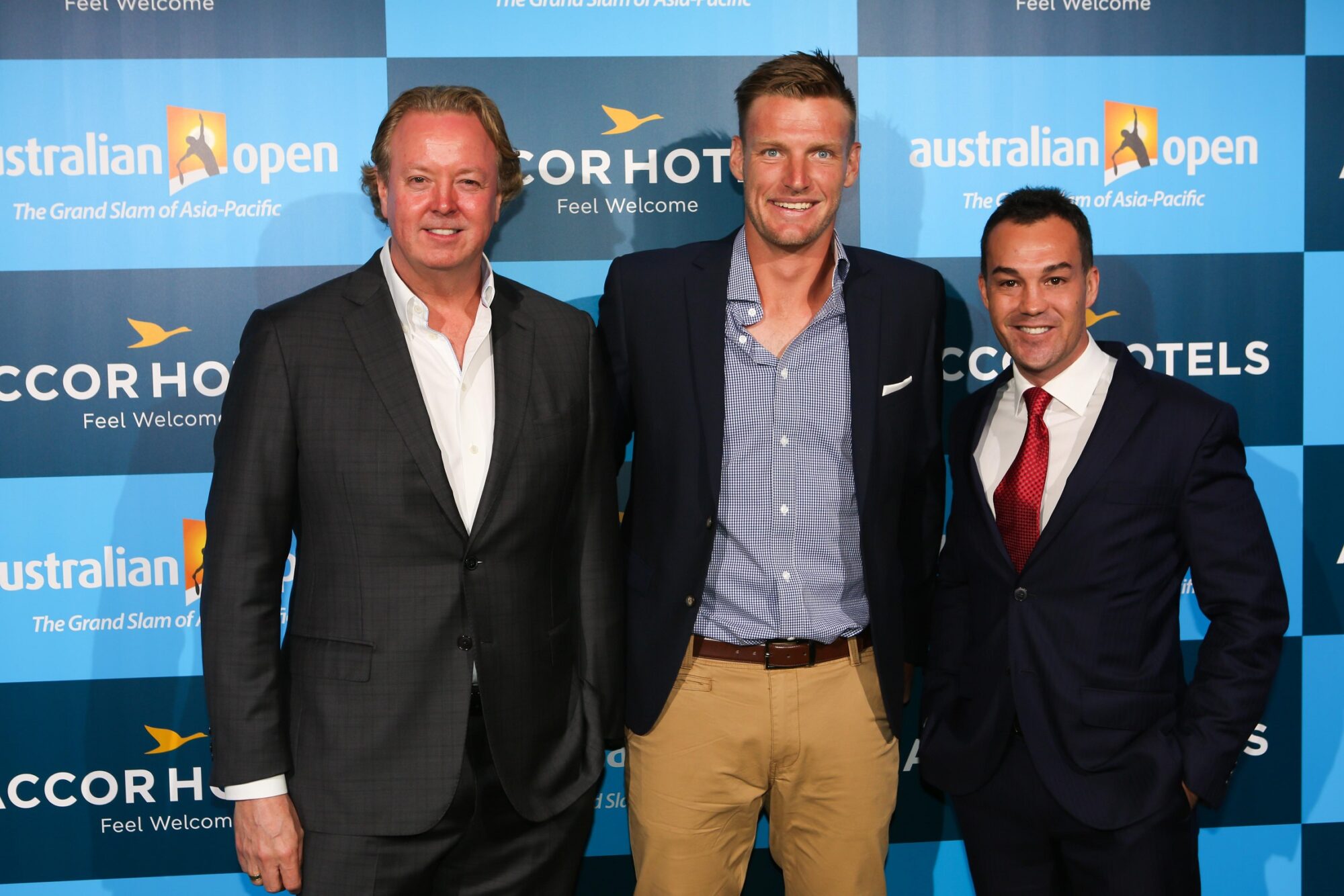 Graham Wilson, Sam Groth and Michael Parsons at the AccorHotels Official Australian Open VIP Player Party at Sofitel Melbourne On Collins. (4)lr.jpg