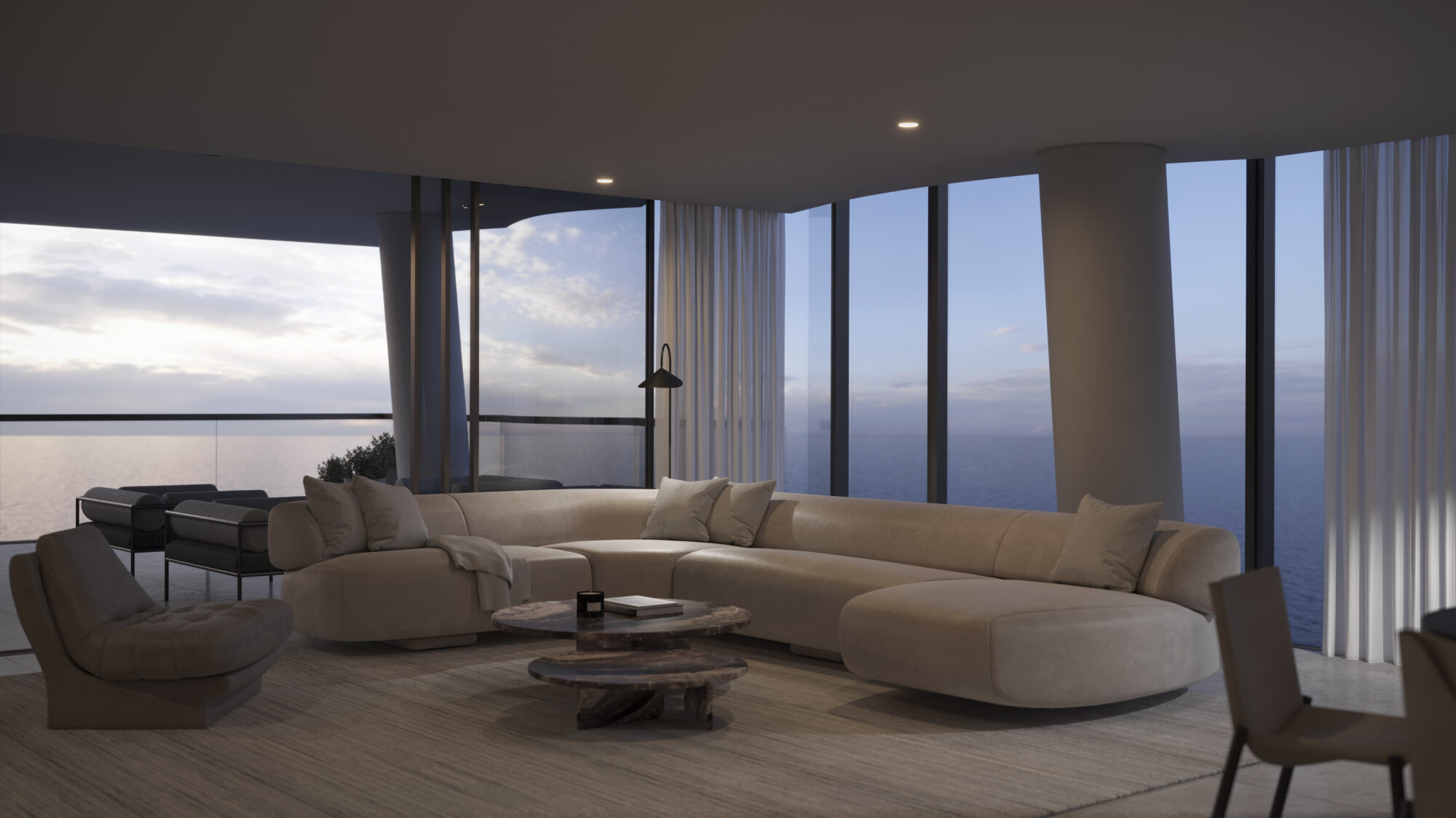 Artist impression – Mondrian Gold Coast Living Room-jpg