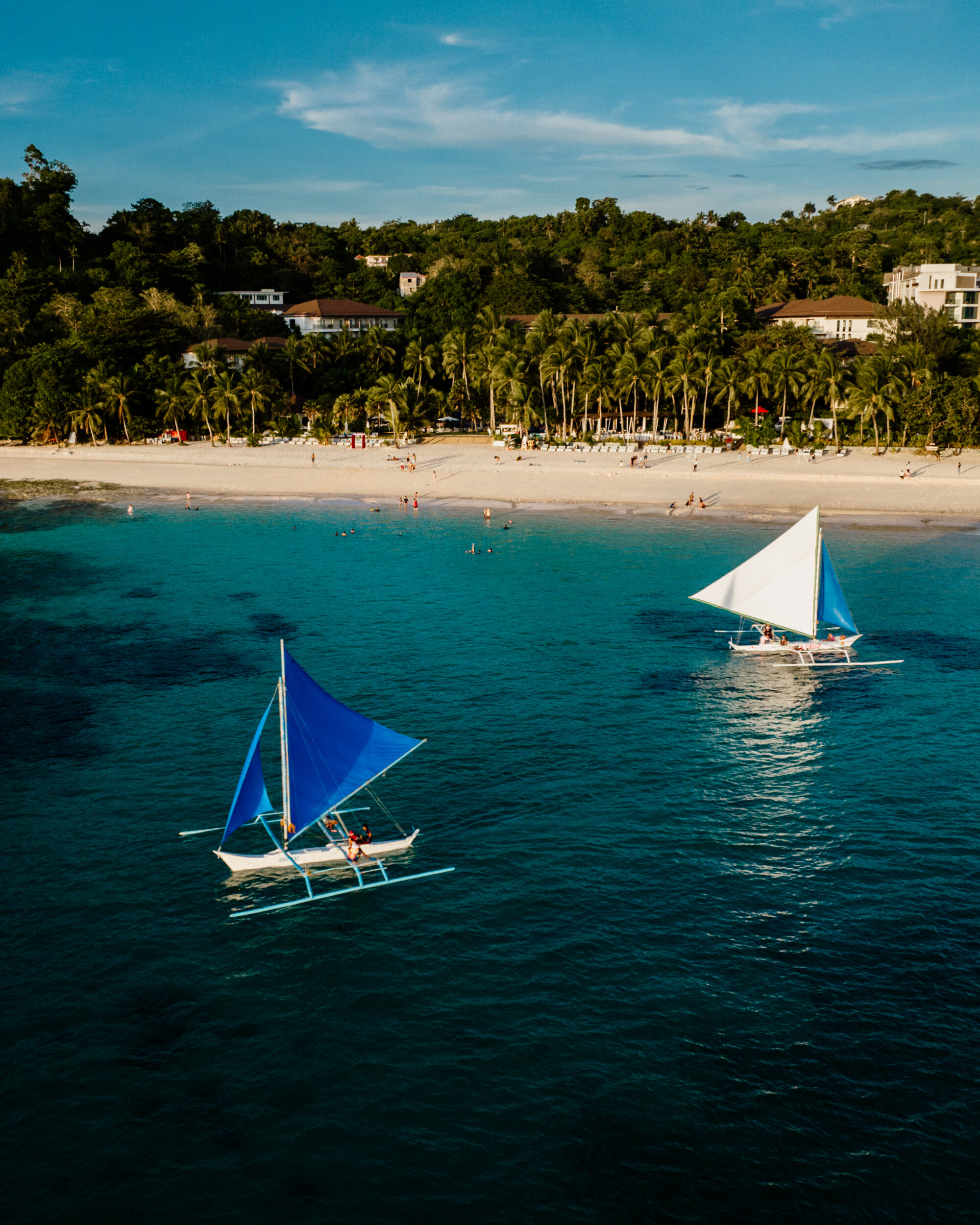 Philippines-Boracay-Mövenpick Resort & Spa Boracay-Boat-Beach-Drone-2023-01-jpg